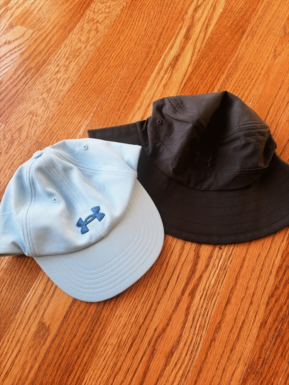 Under Armour Light Blue Baseball Cap & Black Bucket Hat Set